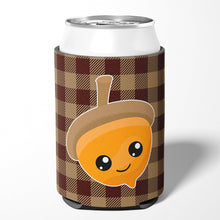 Load image into Gallery viewer, Fall Acorn on Gingham Can or Bottle Hugger BB7111CC
