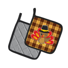 Load image into Gallery viewer, Thanksgiving Turkey Wink Pot Holders - Set of 2 - Heat-Resistant Kitchen Essentials BB7114PTHD