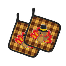 Load image into Gallery viewer, Thanksgiving Turkey Wink Pot Holders - Set of 2 - Heat-Resistant Kitchen Essentials BB7114PTHD