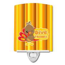 Load image into Gallery viewer, Thanksgiving Turkey Give Thanks Ceramic Night Light BB7115CNL