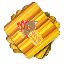 Load image into Gallery viewer, Thanksgiving Turkey Give Thanks Foam Coaster  BB7115FC