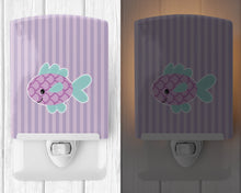 Load image into Gallery viewer, Purple Fish Ceramic Night Light BB7128CNL