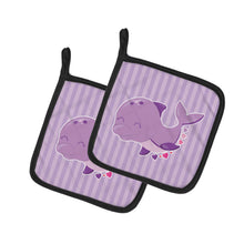 Load image into Gallery viewer, Purple Dolphin Pot Holders - Set of 2 - Heat-Resistant Kitchen Essentials BB7132PTHD