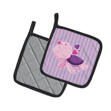 Load image into Gallery viewer, Pink and Purple Turtle Pot Holders - Set of 2 - Heat-Resistant Kitchen Essentials BB7133PTHD