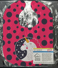 Load image into Gallery viewer, Unicorn Pink Polkadots Baby Bib BB7136BIB
