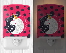 Load image into Gallery viewer, Unicorn Pink Polkadots Ceramic Night Light BB7136CNL