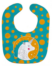 Load image into Gallery viewer, Unicorn Orange Polkadots Baby Bib BB7137BIB