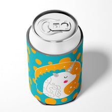 Load image into Gallery viewer, Unicorn Orange Polkadots Can or Bottle Hugger BB7137CC