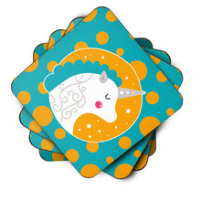 Load image into Gallery viewer, Unicorn Orange Polkadots Foam Coaster  BB7137FC