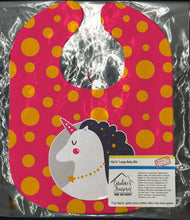 Load image into Gallery viewer, Unicorn Orange Polkadots Baby Bib BB7138BIB