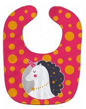 Load image into Gallery viewer, Unicorn Orange Polkadots Baby Bib BB7138BIB