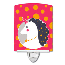 Load image into Gallery viewer, Unicorn Orange Polkadots Ceramic Night Light BB7138CNL
