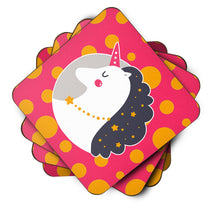 Load image into Gallery viewer, Unicorn Orange Polkadots Foam Coaster  BB7138FC