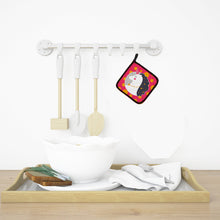 Load image into Gallery viewer, Unicorn Orange Polkadots Pot Holders - Set of 2 - Heat-Resistant Kitchen Essentials BB7138PTHD