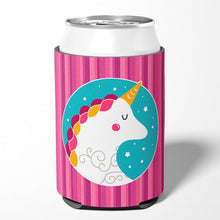 Load image into Gallery viewer, Unicorn Pink Stripes Can or Bottle Hugger BB7139CC