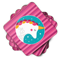 Load image into Gallery viewer, Unicorn Pink Stripes Foam Coaster  BB7139FC