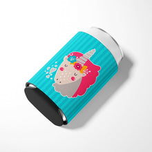 Load image into Gallery viewer, Unicorn Blue Stripes Can or Bottle Hugger BB7140CC