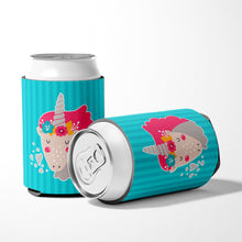 Load image into Gallery viewer, Unicorn Blue Stripes Can or Bottle Hugger BB7140CC