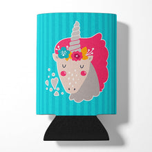 Load image into Gallery viewer, Unicorn Blue Stripes Can or Bottle Hugger BB7140CC