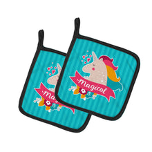Load image into Gallery viewer, Unicorn Magical Pot Holders - Set of 2 - Heat-Resistant Kitchen Essentials BB7141PTHD