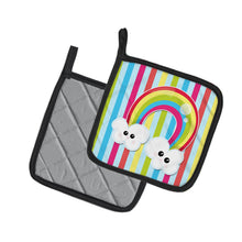 Load image into Gallery viewer, Weather Rainbow Face Pot Holders - Set of 2 - Heat-Resistant Kitchen Essentials BB7151PTHD