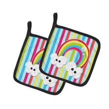 Load image into Gallery viewer, Weather Rainbow Face Pot Holders - Set of 2 - Heat-Resistant Kitchen Essentials BB7151PTHD
