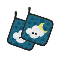 Load image into Gallery viewer, Weather Cloudy Moon Face Pot Holders - Set of 2 - Heat-Resistant Kitchen Essentials BB7154PTHD