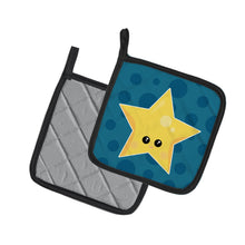Load image into Gallery viewer, Weather Night Star Face Pot Holders - Set of 2 - Heat-Resistant Kitchen Essentials BB7159PTHD