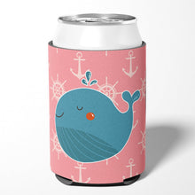 Load image into Gallery viewer, Whale on Pink Nautical Can or Bottle Hugger BB7160CC