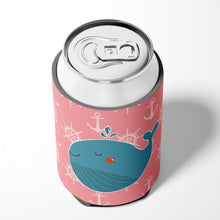 Load image into Gallery viewer, Whale on Pink Nautical Can or Bottle Hugger BB7160CC
