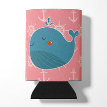 Load image into Gallery viewer, Whale on Pink Nautical Can or Bottle Hugger BB7160CC