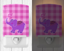 Load image into Gallery viewer, Purple Elephant Ceramic Night Light BB7161CNL