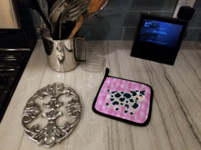 Load image into Gallery viewer, Cow on Pink Polkadots Pot Holders - Set of 2 - Heat-Resistant Kitchen Essentials BB7162PTHD