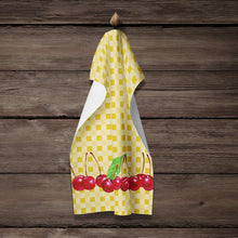 Load image into Gallery viewer, Cherries on Basketweave Kitchen Towel – Artistic Dish Towel for Everyday Use BB7168KTWL