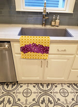 Load image into Gallery viewer, Grapes on Basketweave Kitchen Towel – Artistic Dish Towel for Everyday Use BB7170KTWL