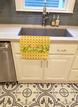 Load image into Gallery viewer, White Grapes on Basketweave Kitchen Towel – Artistic Dish Towel for Everyday Use BB7171KTWL