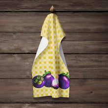 Load image into Gallery viewer, Mangosteens on Basketweave Kitchen Towel – Artistic Dish Towel for Everyday Use BB7175KTWL