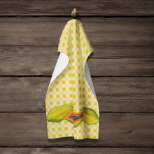 Load image into Gallery viewer, Papayas on Basketweave Kitchen Towel – Artistic Dish Towel for Everyday Use BB7178KTWL