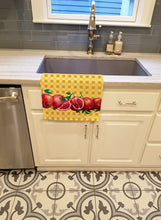 Load image into Gallery viewer, Pomegranates on Basketweave Kitchen Towel – Artistic Dish Towel for Everyday Use BB7181KTWL