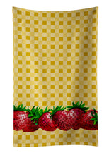 Load image into Gallery viewer, Strawberries on Basketweave Kitchen Towel – Artistic Dish Towel for Everyday Use BB7182KTWL