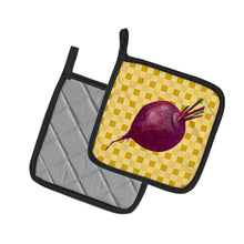 Load image into Gallery viewer, Beet Root on Basketweave Pot Holders - Set of 2 - Heat-Resistant Kitchen Essentials BB7185PTHD
