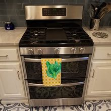 Load image into Gallery viewer, Broccoli on Basketweave Kitchen Towel – Artistic Dish Towel for Everyday Use BB7186KTWL