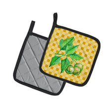 Load image into Gallery viewer, Candlenut on Basketweave Pot Holders - Set of 2 - Heat-Resistant Kitchen Essentials BB7188PTHD