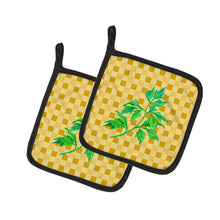Load image into Gallery viewer, Celery on Basketweave Pot Holders - Set of 2 - Heat-Resistant Kitchen Essentials BB7192PTHD