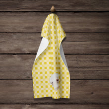 Load image into Gallery viewer, Champignon Mushroom on Basketweave Kitchen Towel – Artistic Dish Towel for Everyday Use BB7193KTWL