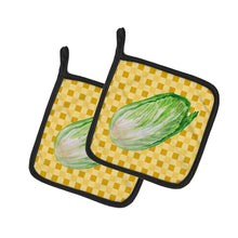 Load image into Gallery viewer, Chinese Cabbage on Basketweave Pot Holders - Set of 2 - Heat-Resistant Kitchen Essentials BB7196PTHD