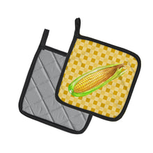 Load image into Gallery viewer, Corn on Basketweave Pot Holders - Set of 2 - Heat-Resistant Kitchen Essentials BB7198PTHD
