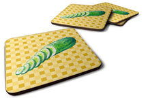 Load image into Gallery viewer, Cucumber on Basketweave Foam Coaster  BB7199FC