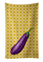 Load image into Gallery viewer, Eggplant on Basketweave Kitchen Towel – Artistic Dish Towel for Everyday Use BB7200KTWL