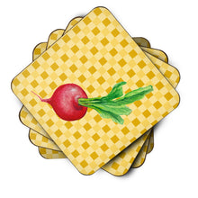 Load image into Gallery viewer, Radish on Basketweave Foam Coaster  BB7210FC